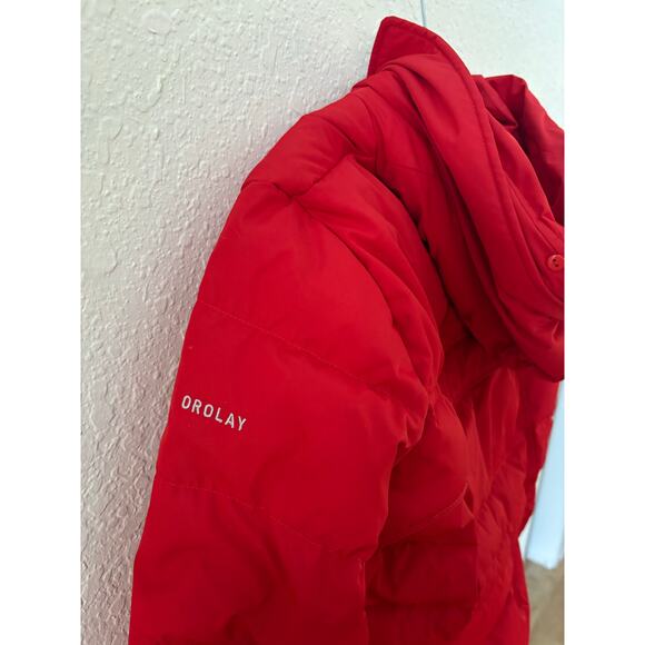 Orolay Women's Down Coat Winter Puffy Hooded Jacket Red NWOT Medium $160 - Picture 5 of 10